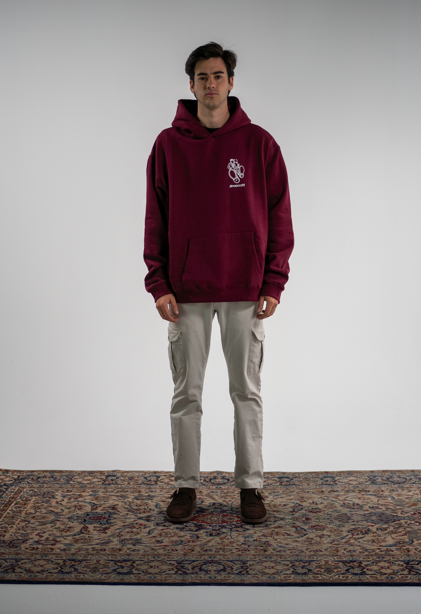 ATELIER BURGUNDY HOODIE