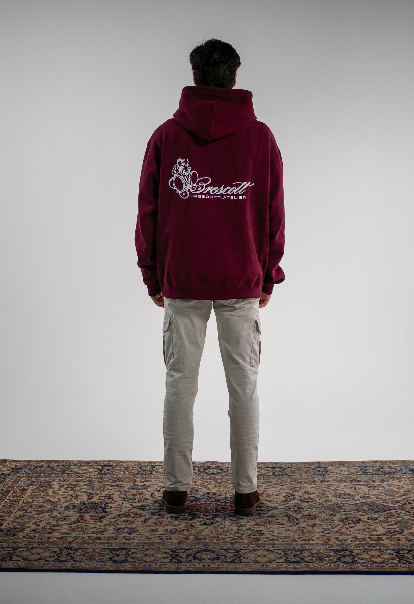 ATELIER BURGUNDY HOODIE
