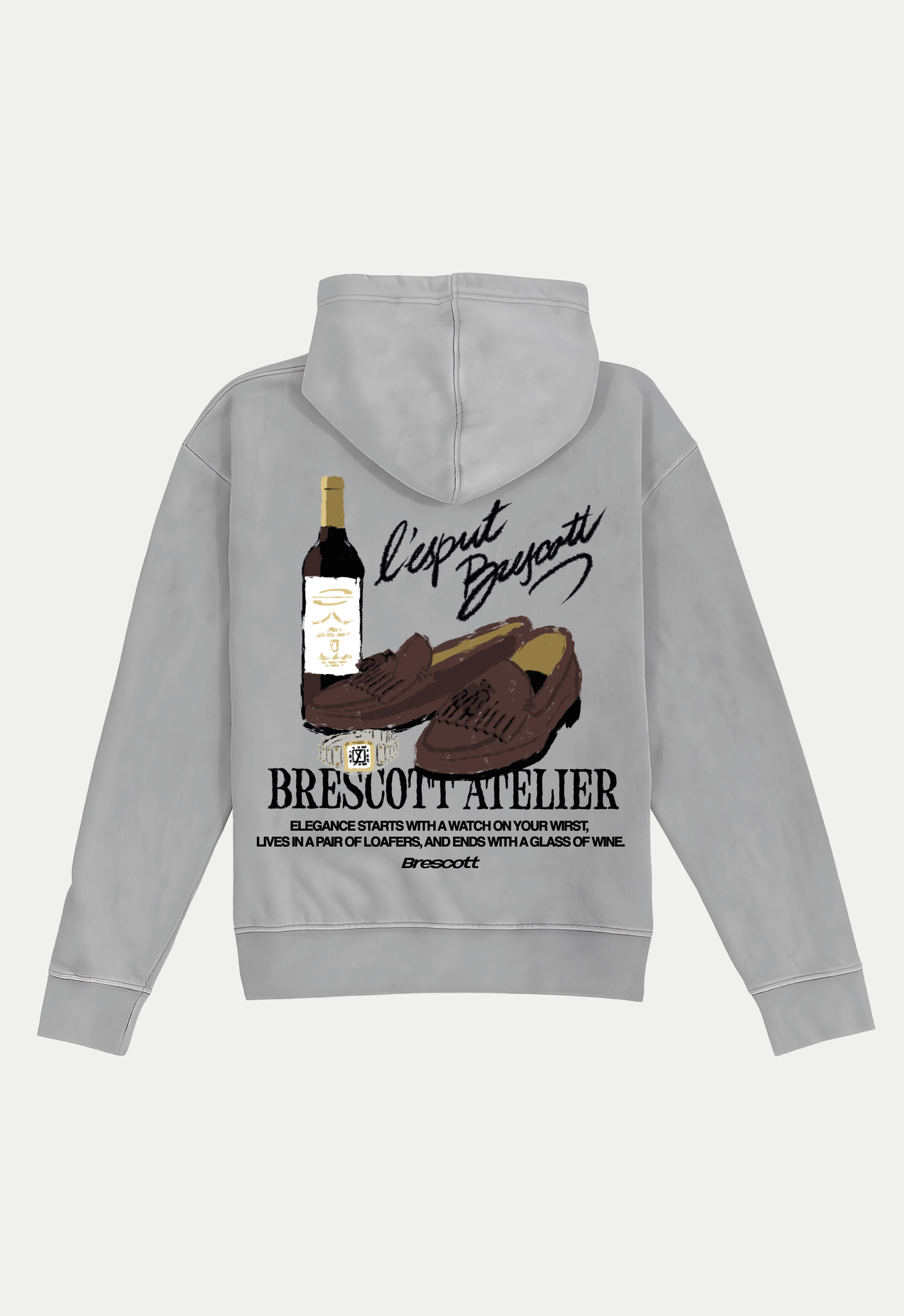 ATELIER GLACIER GRAY HOODIE