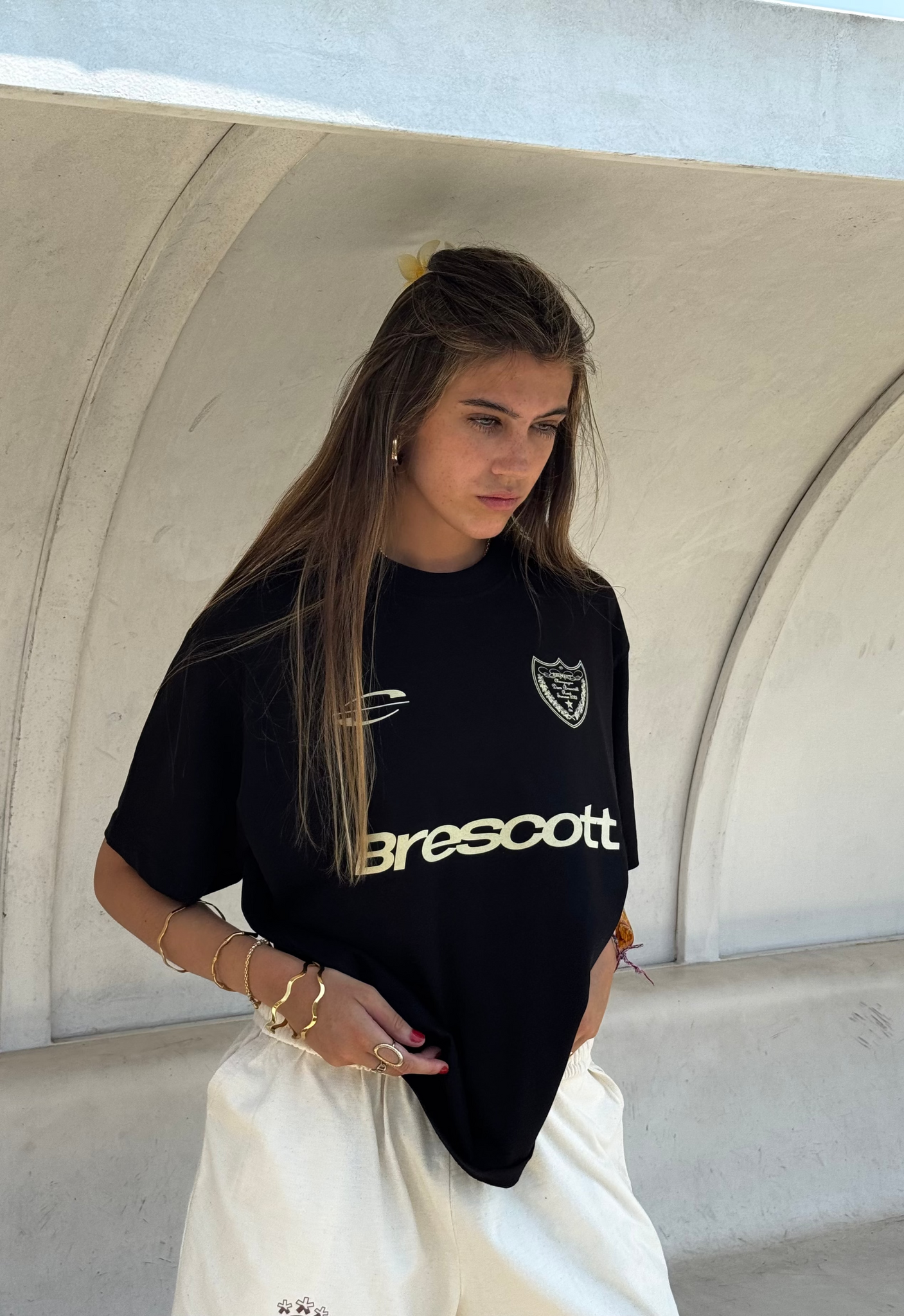 APRÈS FOOTBALL BLACK T-SHIRT