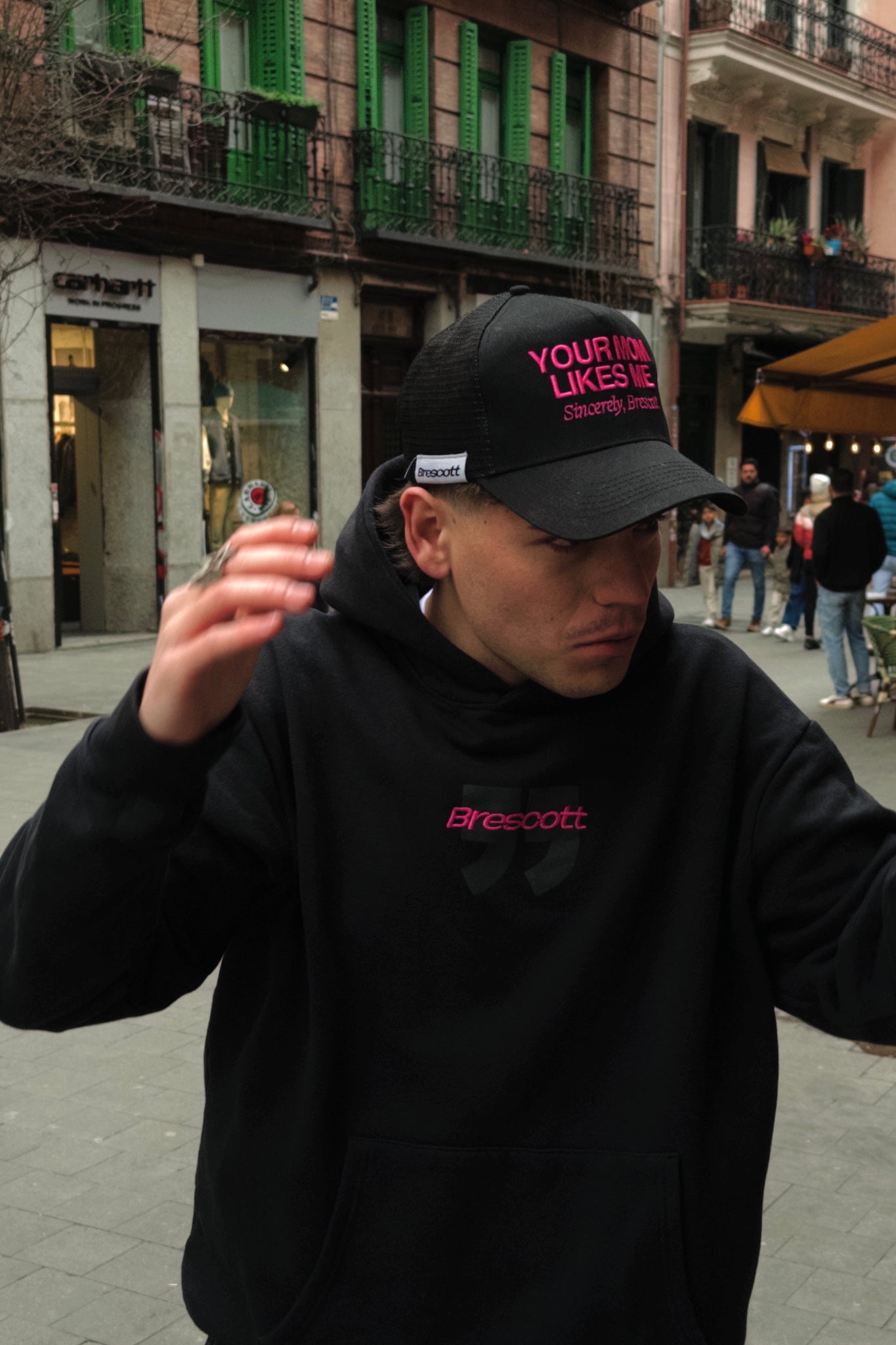 BACK IN" BLACK TRUCKER CAP