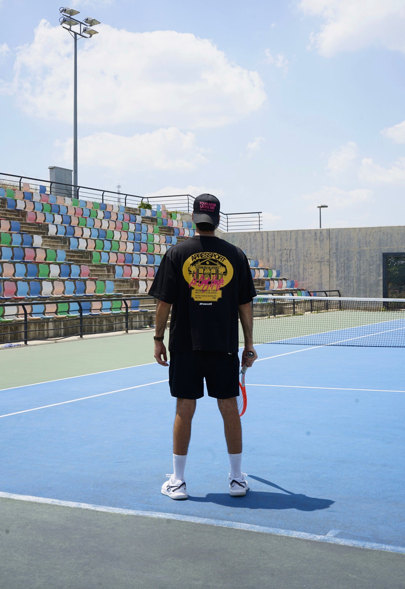 APRÈS TENNIS BLACK T-SHIRT