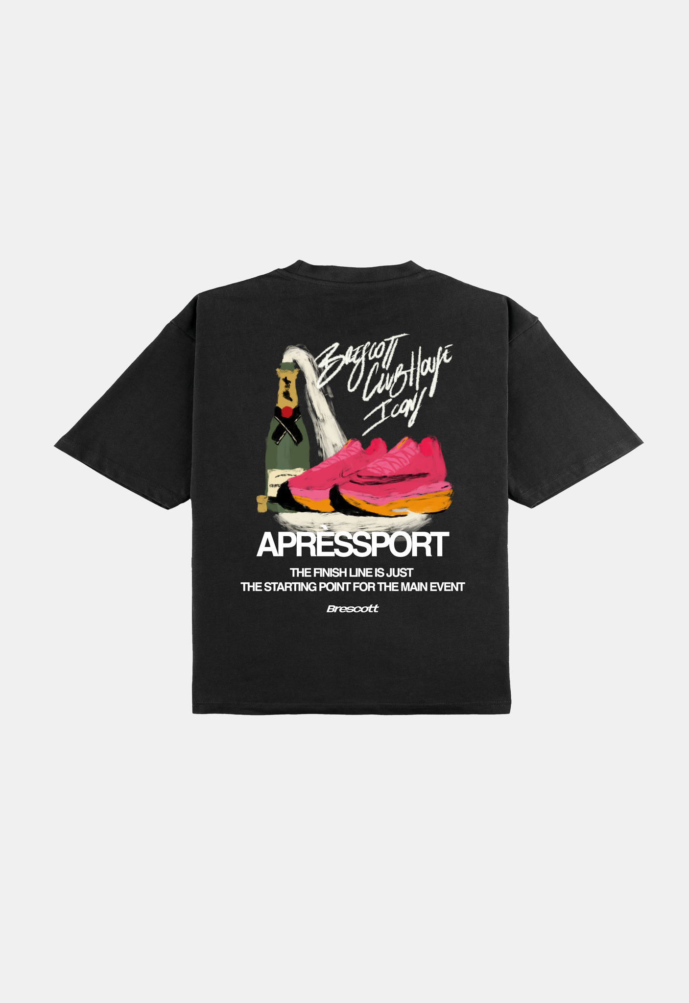 APRÈS RUNNING BLACK T-SHIRT