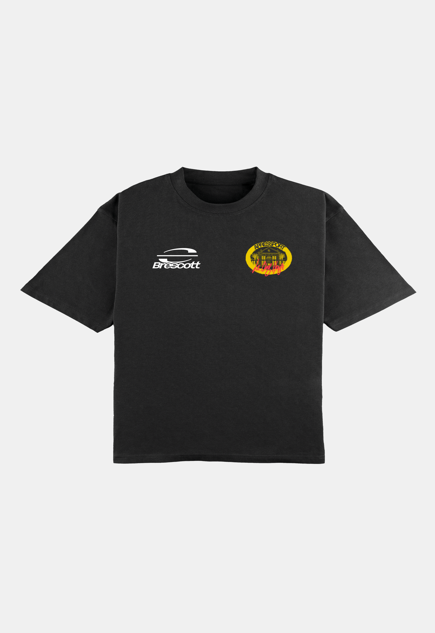 APRÈS TENNIS BLACK T-SHIRT