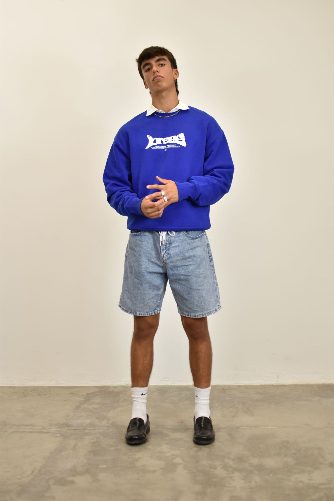 WORKER BLUE CREWNECK